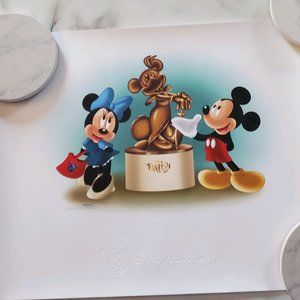 Disney Fantasy with Minnie & Mickey Lithograph COA